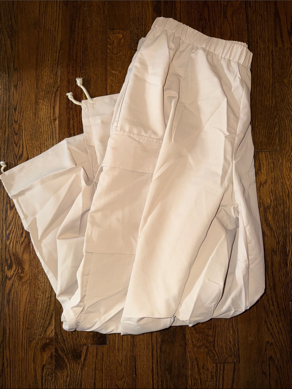 SHEIN Curve Beige Elastic Waist Pants